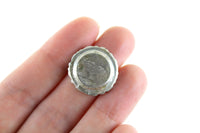 Vintage 1:12 Miniature Dollhouse Silver Metal Plate