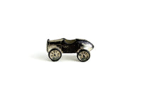 Vintage Miniature Silver Metal Car Figurine / Monopoly Game Token