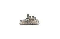 Vintage Miniature Silver Metal Ship Figurine / Monopoly Game Token