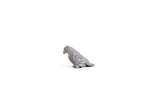 Vintage Miniature Silver Metal Parrot Bird Figurine