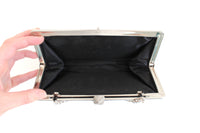 Vintage Silver Metallic Evening Bag Purse