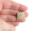 Vintage Wyoming State Silver & Brown Pendant Charm