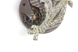 Steampunk Mixed Recycled Parts Silver & White Rhinestone Watch Part Necklace