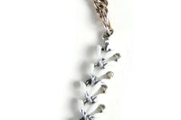 Steampunk Mixed Recycled Parts Silver & White Rhinestone Watch Part Necklace