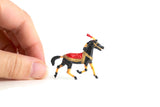 Vintage 1:12 Miniature Dollhouse Black & Gold Horse Toy Figurine