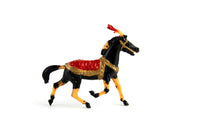 Vintage 1:12 Miniature Dollhouse Black & Gold Horse Toy Figurine