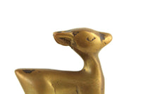 Small Vintage Brass Baby Deer Doe Figurine