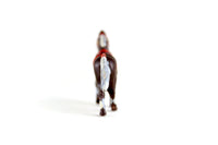 Vintage 1:12 Miniature Dollhouse Brown & White Horse Toy Figurine