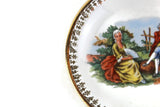 Vintage White & Gold Fragonard-Style Porcelain Ring Dish