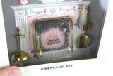 New Vintage 1:24 Half Scale Miniature Dollhouse Brass Fireplace Accessory Set