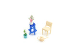 Vintage Small Scale Miniature Dollhouse 5 Piece Furniture & Accessory Set