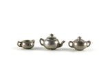 Vintage 1:24 Miniature Dollhouse Silver Tea Set