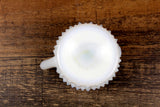 Vintage White Opalescent Moonstone Hobnail Glass Creamer