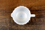 Vintage White Opalescent Moonstone Hobnail Glass Creamer