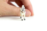 Vintage 1:12 Miniature Dollhouse White & Gray Horse Toy Figurine