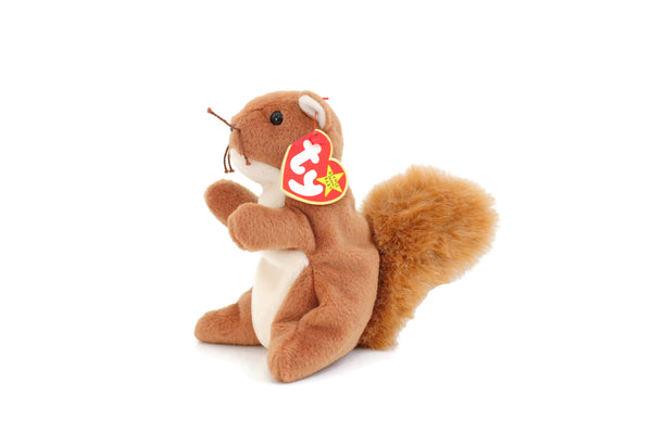 Vintage Retired 1996 Nuts the Squirrel Beanie Baby by Ty with Original Tags