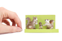 Vintage Set of 3 Miniature Squirrel Family Figurines