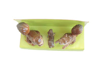 Vintage Set of 3 Miniature Squirrel Family Figurines