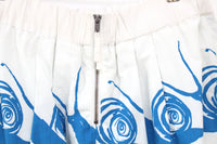 Anthropologie White & Blue "Swirled Snail Skirt" by Maeve, Size M, Originally $128