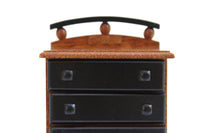 Vintage 1:12 Miniature Dollhouse Tall Black Wooden Dresser