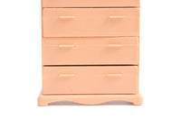 Vintage 1:12 Miniature Dollhouse Pink Plastic Dresser
