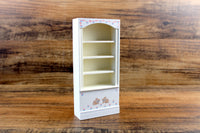 Vintage 1:12 Miniature Dollhouse White Wooden Nursery Bookshelf