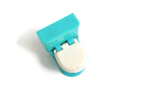Vintage 1:12 Miniature Dollhouse Blue Plastic Toilet by Plasco