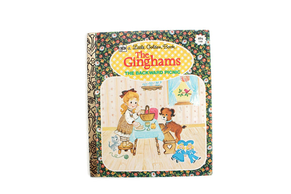 Vintage The Ginghams the Backward Picnic Little Golden Book