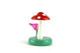 Vintage 1:12 Miniature Dollhouse Red & White Toadstool & Gnome Table Lamp