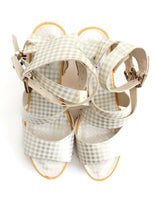 New Anthropologie Gray Gingham "Trifle Gingham Clogs" by Marais USA, Size 9, Originally $258