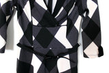 New Unique Vintage Trudy Swing Dress, Black & White Plaid Retro, Size M, Originally $98
