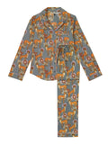 New Cheetah Print Long Sleeve Top & Matching Pant Pajamas by Their Nibs, Size S