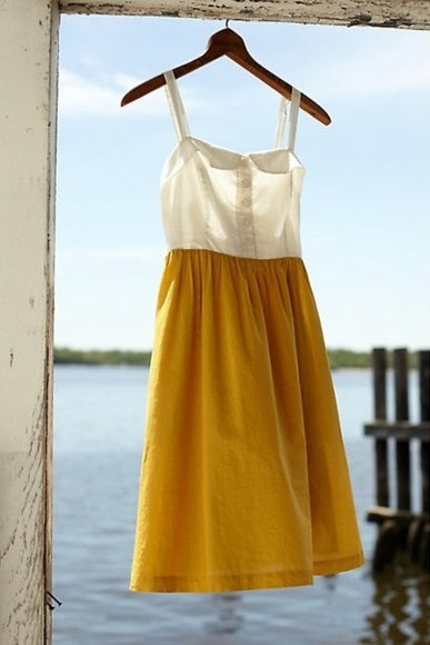 Anthropologie Yellow & White Anthropologie Yellow & White
