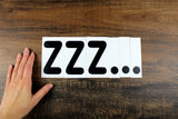Vintage Alphabet ZZZ Letters Wall Art Sleep Sign