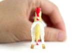 Vintage 1:12 Miniature Dollhouse White Carousel Horse Toy Figurine