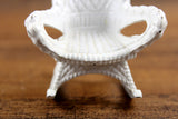 Vintage 1:12 Miniature Dollhouse Durham Industries White Diecast Metal Rocking Chair