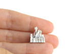 Vintage 1:12 Miniature Dollhouse White Metal Disney Castle Figurine