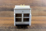 Vintage 1:12 Miniature Dollhouse White Wooden Cabinet Sink