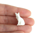 Vintage 1:12 Miniature Dollhouse White Cat Figurine