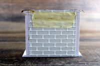 Vintage 1:12 Miniature Dollhouse White Wooden Fireplace