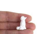 Vintage 1:12 Miniature Dollhouse White Poodle Dog Figurine