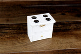 Vintage 1:12 Miniature Dollhouse White Wooden Stove