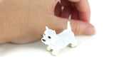 Vintage 1:12 Miniature Dollhouse White Terrier Dog Figurine