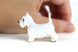 Vintage 1:12 Miniature Dollhouse White Terrier Dog Figurine