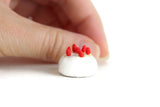 Vintage 1:12 Miniature Dollhouse White Frosted Cake with Berries