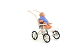 Vintage Miniature Dollhouse Stroller or Carriage with Baby