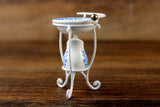 Vintage 1:12 Miniature Dollhouse Pitcher Wash Basin & Stand Set