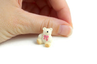 Vintage 1:12 Miniature Dollhouse White Plastic Teddy Bear