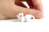 Vintage Miniature Dollhouse White Mouse Figurine