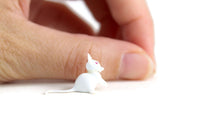 Vintage Miniature Dollhouse White Mouse Rat Figurine